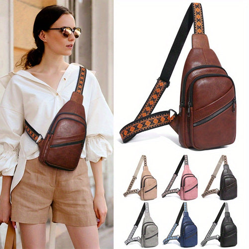 Stylish Crossbody Bag for Women - Multi-Functional Solid Hue - Ideal Chest Bag for Everyday Use, Casual Events & Travel - Lightweight & Comfortable Women'S Sling Shoulder Bag