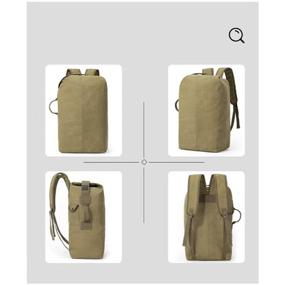 Men'S Large-Capacity Backpack: Adjustable Shoulder Straps, Multi-Compartment Design And Side Pockets. Ideal for Outdoor Trips Or Daily Use. Large-Capacity Canvas Backpack, Outdoor Hiking Bag, Travel Duffel, Men'S Sports Bag. Bonus Phone Pouch