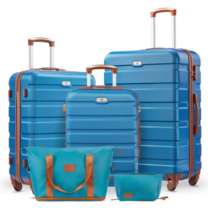 Suitcase Set, Multi-piece Suitcase Set, Abs Material + Safety Combination Lock + Three-section Adjustable Pull Rod +360°, Rich Suitcase Set