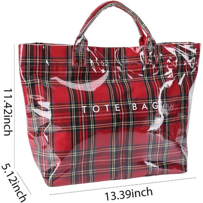 Large Plastic Tote Bag for Women, Perfect for Work, Featuring Letter Prints. Ideal As Hobo Bags, Kraft Paper Handbags, And Purses, Suitable for Valentine'S Day And Mother'S Day Gifts