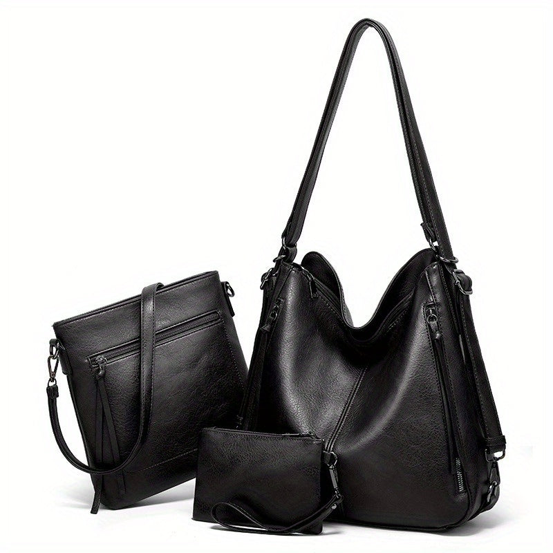 Backpack for Women – 3-Piece, Large Capacity, Convertible, for Travel & Work | Bag Vero – front view