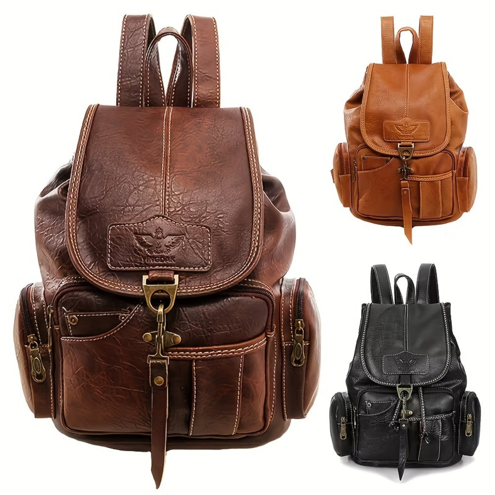 Backpack for Women – for School & Everyday Use, Retro Adjustable Strap Buckle Closure | Bag Vero – front view