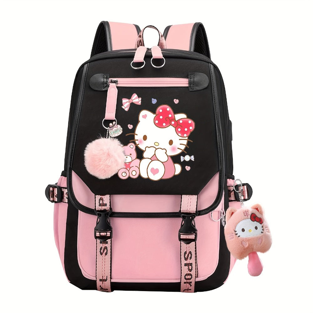 Backpack for Women – for Travel & School, Kawaii Plush Cute Y2k Grunge | Bag Vero – front view