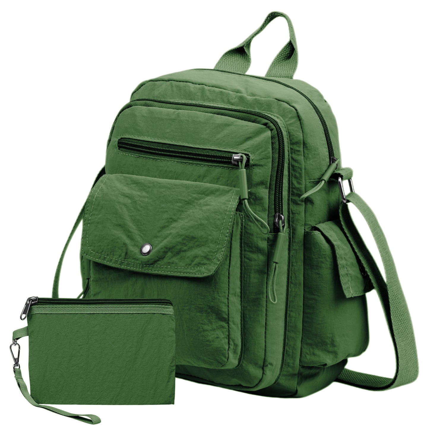 Backpack for Women – 2 Piece, Nylon, Quilted, Lightweight – detail view 7