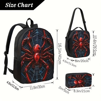 Backpack for Women – 2-Piece, Polyester, Large Capacity, for School – detail view 3