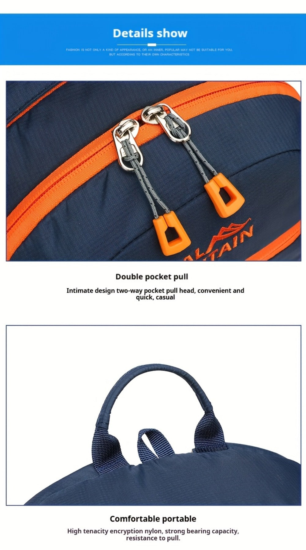 Backpack for Women – 20L, Lightweight, for Travel – detail view 24