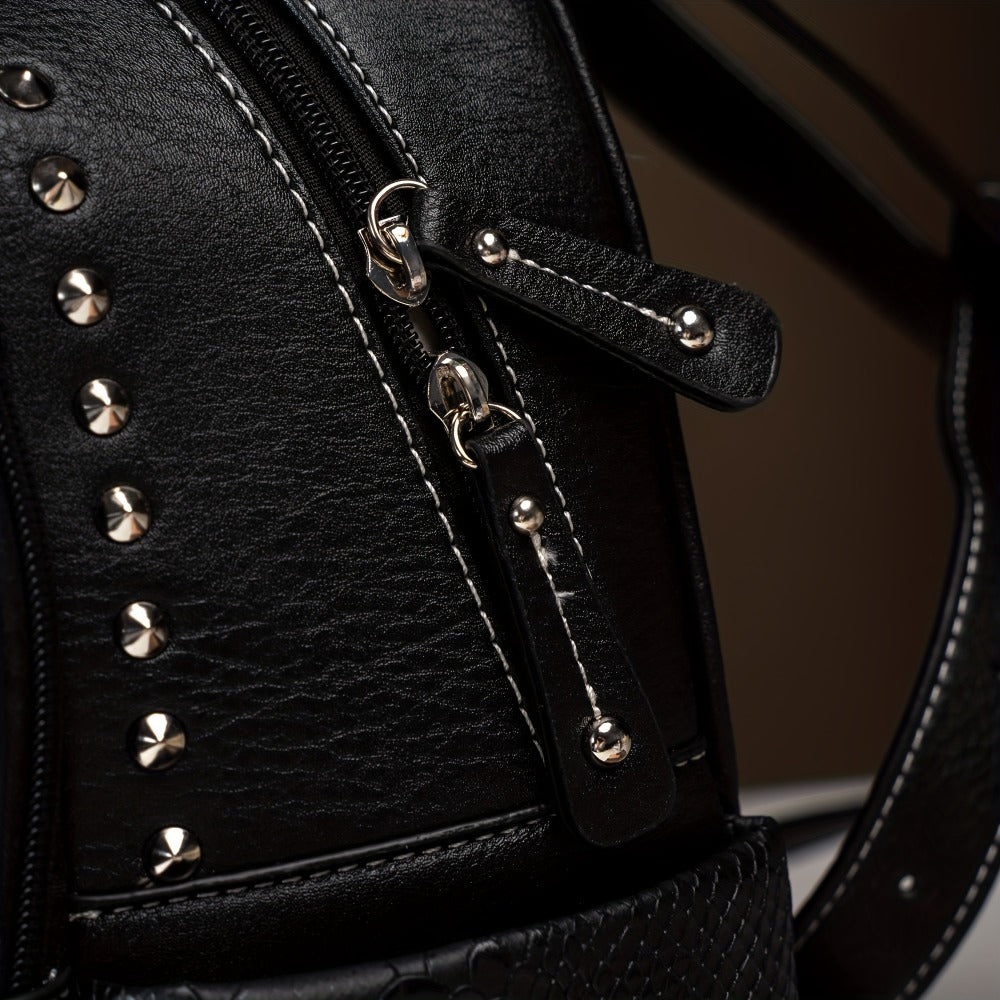 Backpack for Women – 3 Piece, Vegan Leather – detail view 13