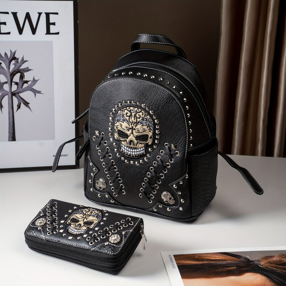 Backpack for Women – 3 Piece, Vegan Leather – detail view 2