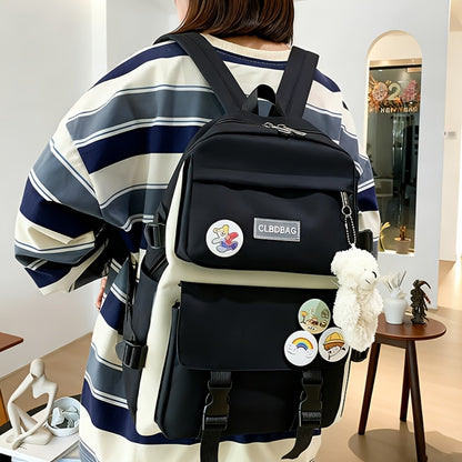 Backpack for Women – 5-Piece, Large Capacity, Lightweight, Adjustable Strap – detail view 8
