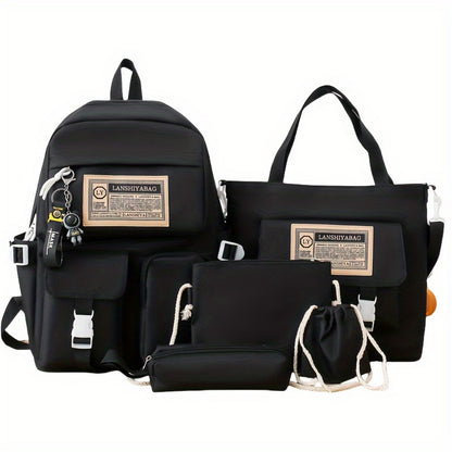Backpack for Women – 5-Piece, Large Capacity, Lightweight, for Travel & Work – detail view 8