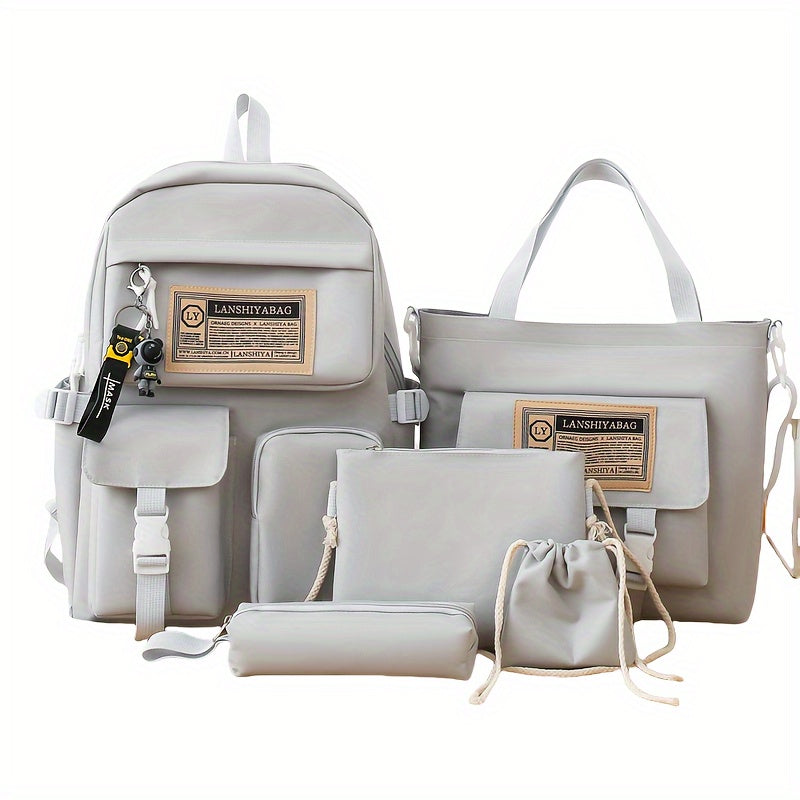Backpack for Women – 5-Piece, Large Capacity, Lightweight, for Travel & Work – detail view 2