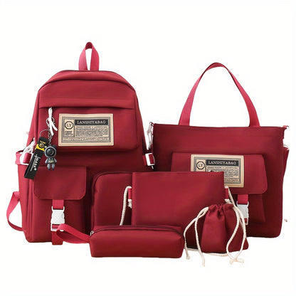 Backpack for Women – 5-Piece, Large Capacity, Lightweight, for Travel & Work – detail view 3