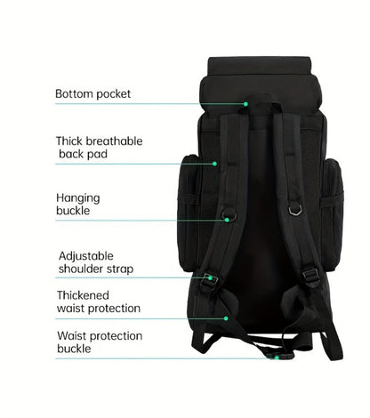 Backpack for Women – 80L, Adjustable Strap, for Travel – detail view 28