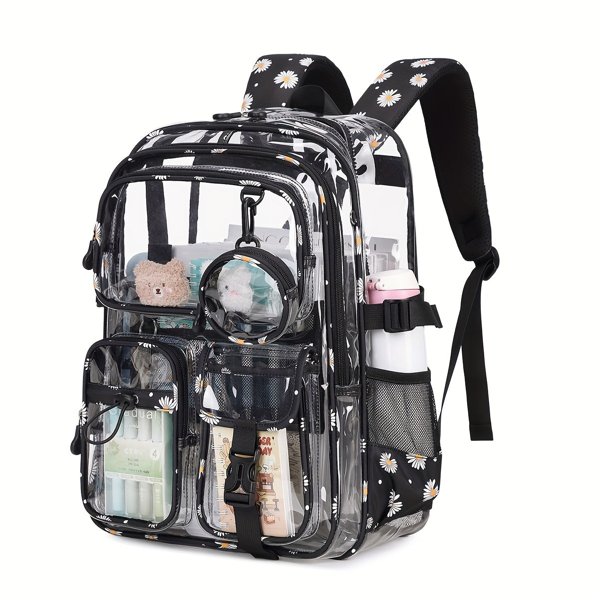Backpack for Women – Clear, Large Capacity, Transparent, for Travel & School – alternate view