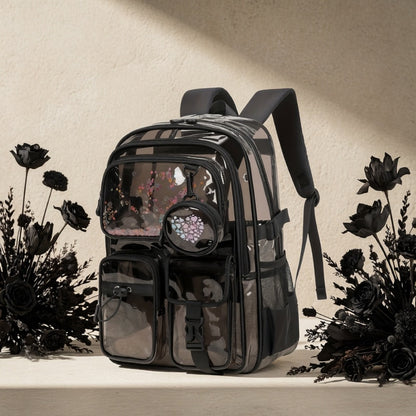 Backpack for Women – Clear, Large Capacity, Transparent, for Travel & School – detail view 10