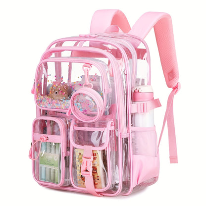 Backpack for Women – Clear, Large Capacity, Transparent, for Travel & School – detail view 2