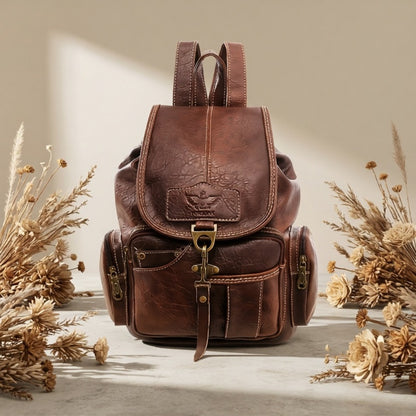 Backpack for Women – for School & Everyday Use, Retro Adjustable Strap Buckle Closure – detail view 6