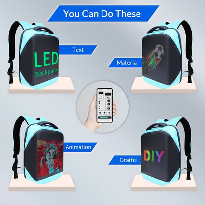 Backpack for Women – Led Smart Pixel Display Screen – detail view 13