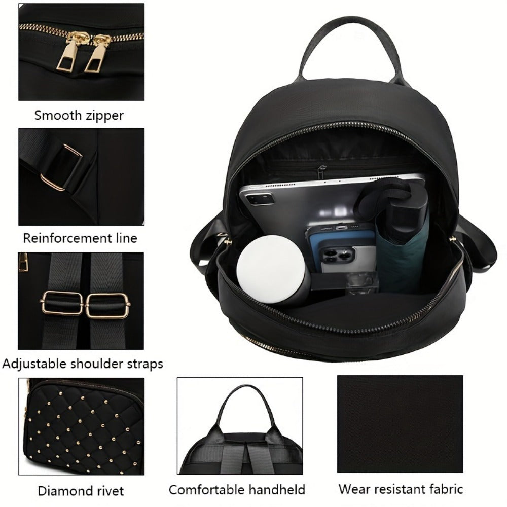 Backpack for Women – Nylon, Large Capacity, Multi-Pocket, for Travel & Work – detail view 10