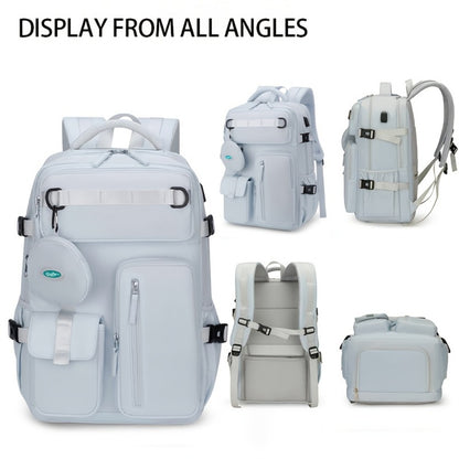 Backpack for Women – Nylon, Lightweight, Trolley Sleeve, for Travel & Work – detail view 14