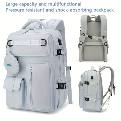 Backpack for Women – Nylon, Lightweight, Trolley Sleeve, for Travel & Work – detail view 15