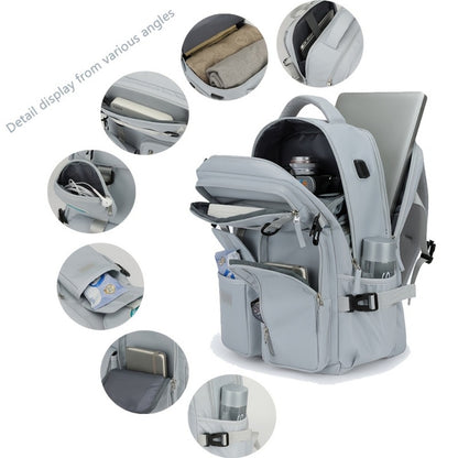 Backpack for Women – Nylon, Lightweight, Trolley Sleeve, for Travel & Work – detail view 18