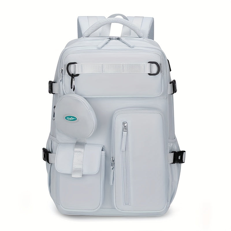 Backpack for Women – Nylon, Lightweight, Trolley Sleeve, for Travel & Work – detail view 21