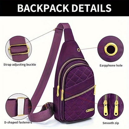 Backpack for Women – Nylon, Lightweight, Compact, for Travel – detail view 15