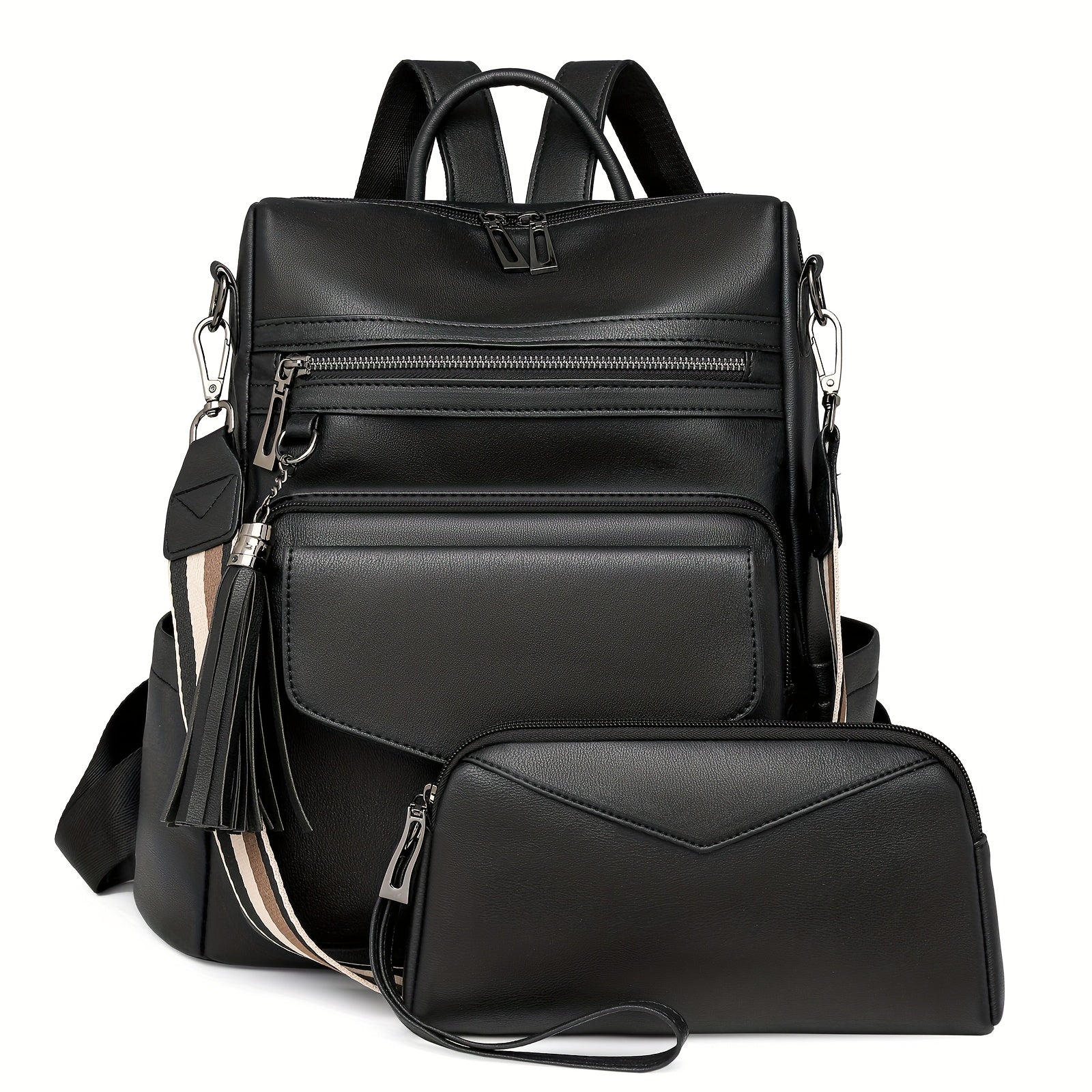 Backpack for Women – Polyester, Large Capacity, Convertible, for Travel – detail view 7