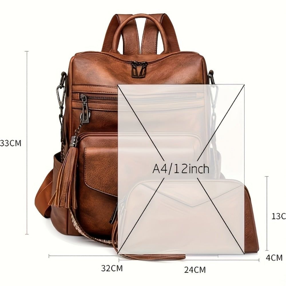 Backpack for Women – Polyester, Large Capacity, Convertible, for Travel – detail view 10