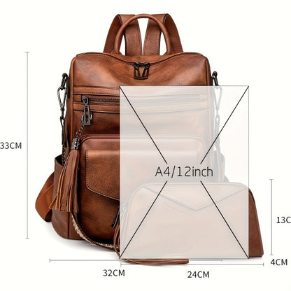 Backpack for Women – Polyester, Large Capacity, Convertible, for Travel – detail view 10