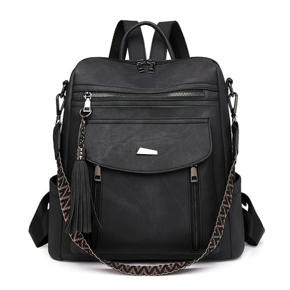 Backpack for Women – 5 Colors, PU Leather, for Travel & Work – front view - product view 16