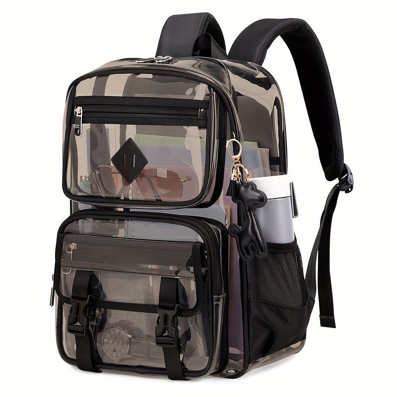 Backpack for Women – PVC, Clear, Transparent, Multi-Pocket – detail view 17