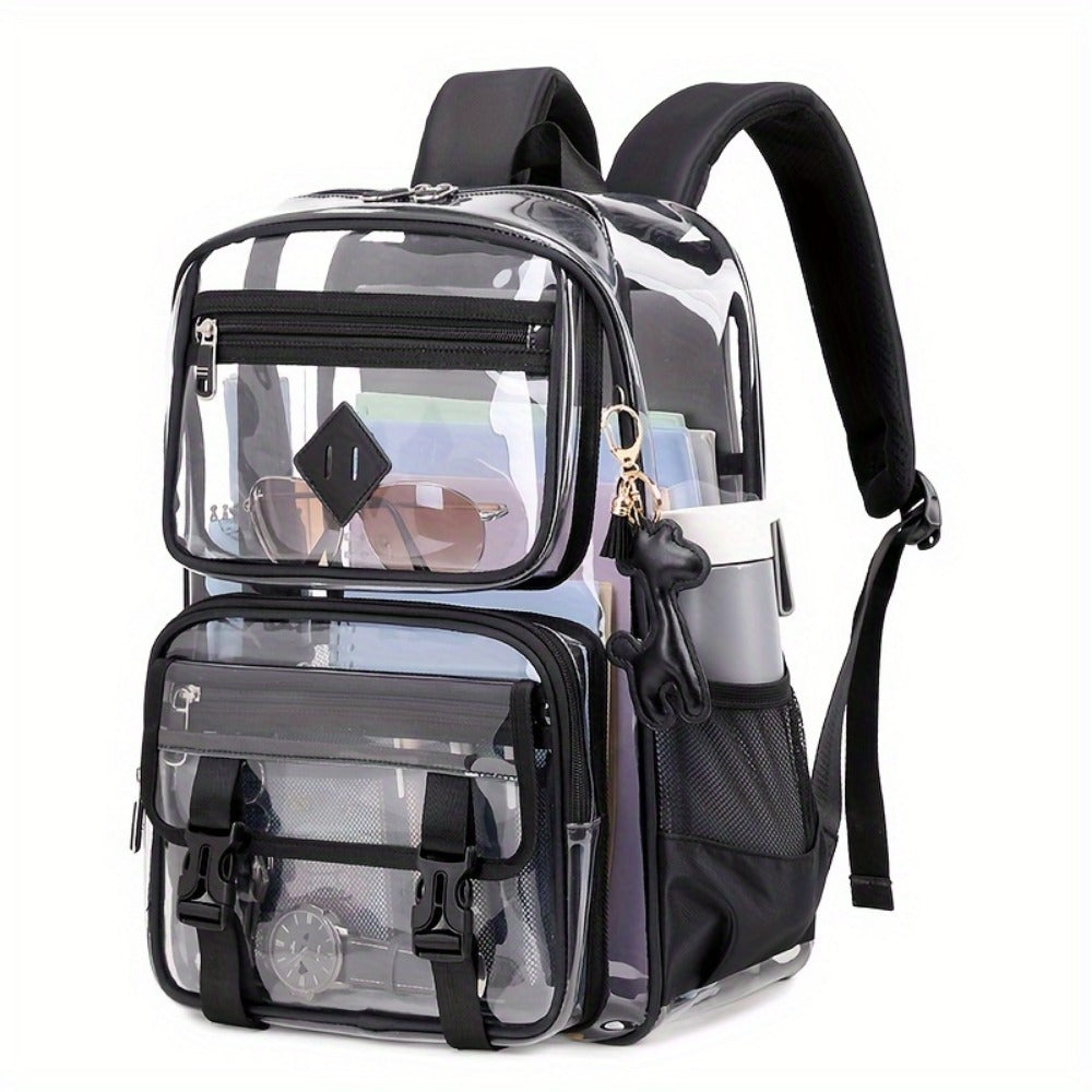 Backpack for Women – PVC, Clear, Transparent, Multi-Pocket – detail view 6
