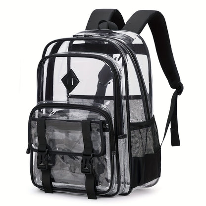 Backpack for Women – PVC, Transparent, Large Capacity, Clear – alternate view