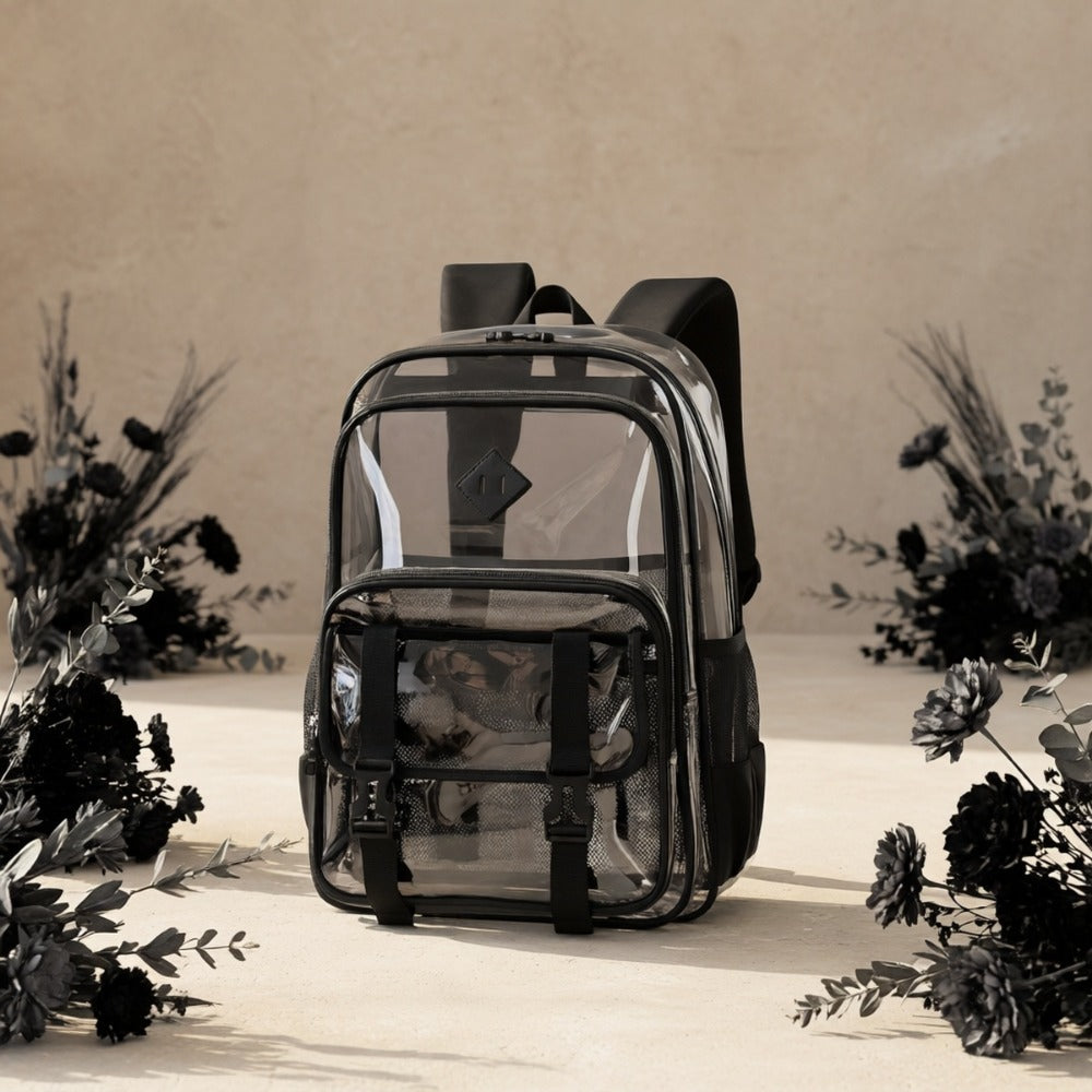 Backpack for Women – PVC, Transparent, Large Capacity, Clear – detail view 8