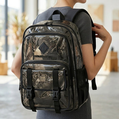 Backpack for Women – PVC, Transparent, Large Capacity, Clear – detail view 9
