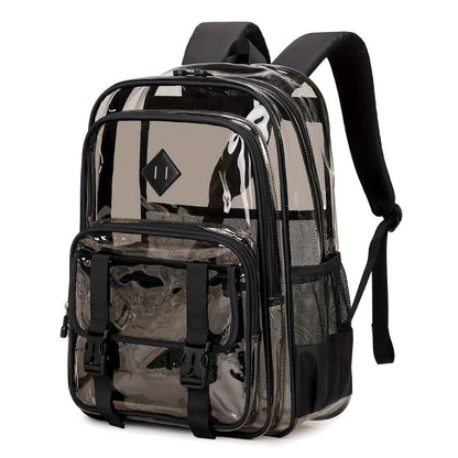 Backpack for Women – PVC, Transparent, Large Capacity, Clear – front view