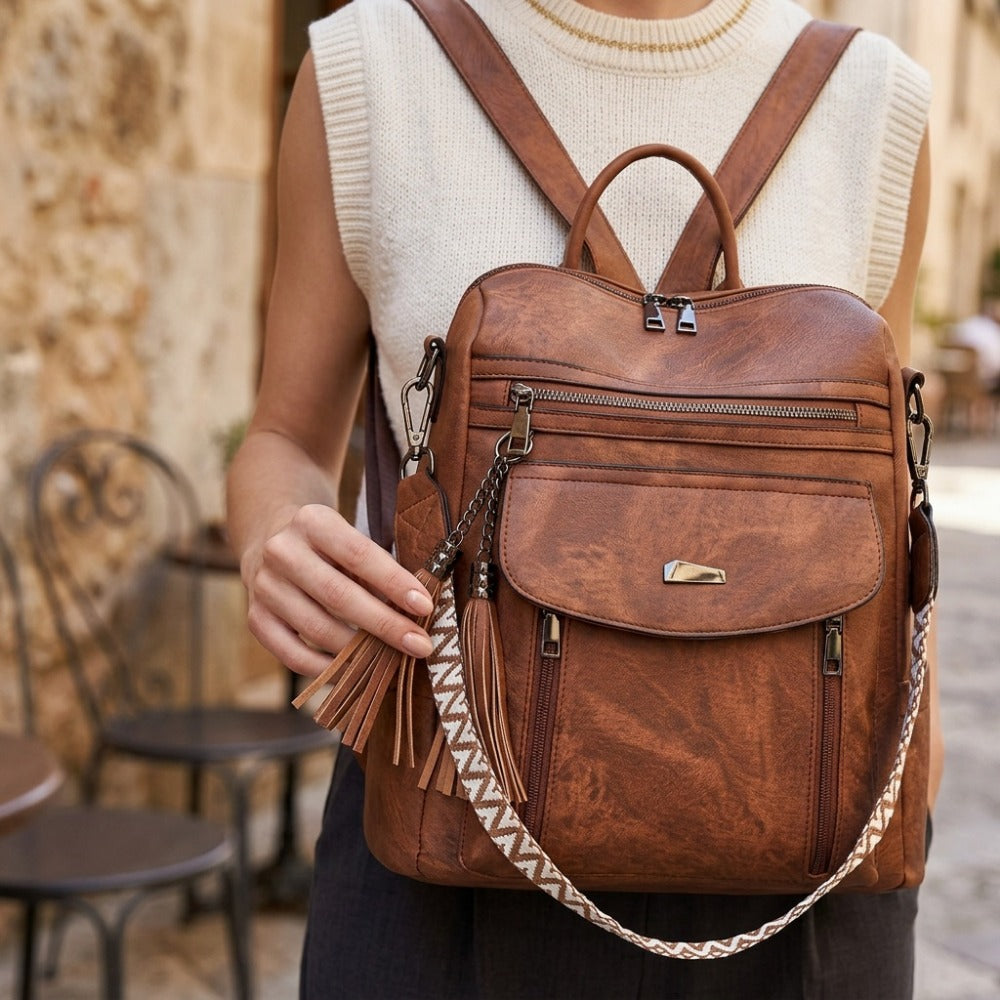 Backpack for Women – Vegan Leather, Convertible – detail view 15
