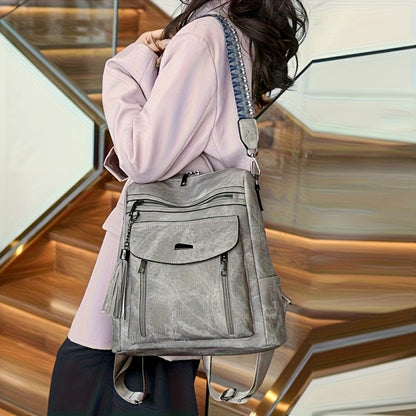 Backpack for Women – Vegan Leather, Convertible – detail view 7