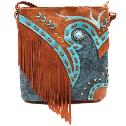 Western Style Women'S Fashion Tassel Crossbody Bag Handbag Women'S Wallet Rural Daily Use Shoulder Bag