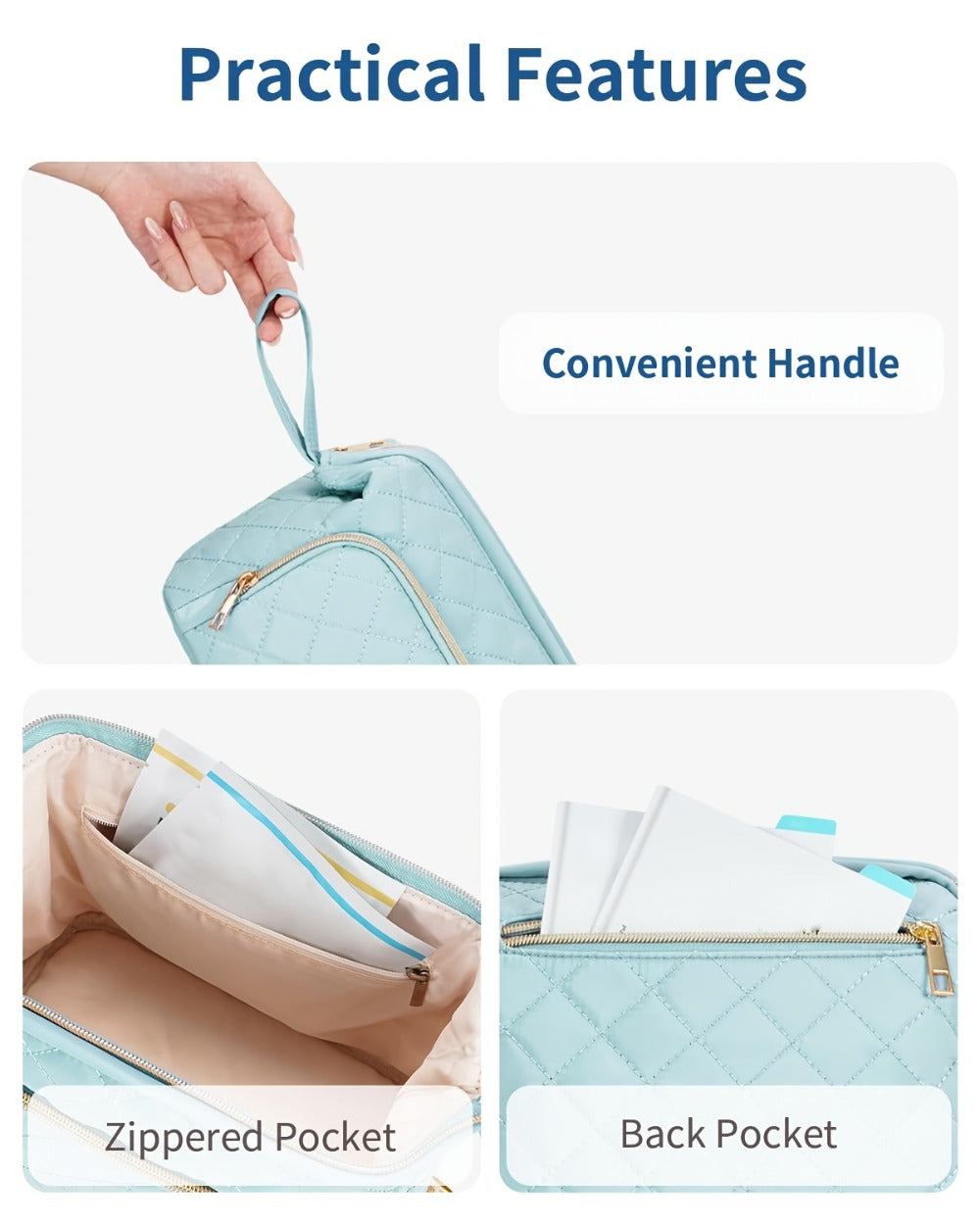 Spacious Women'S Travel Makeup Organizer, Versatile Cosmetic Bag for Brushes, Toiletries, And Additional Items. Ideal Full-Size Container for Travel, Perfect As a Gift for Women