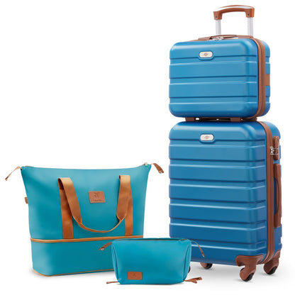 Suitcase Set, Multi-piece Suitcase Set, Abs Material + Safety Combination Lock + Three-section Adjustable Pull Rod +360°, Rich Suitcase Set