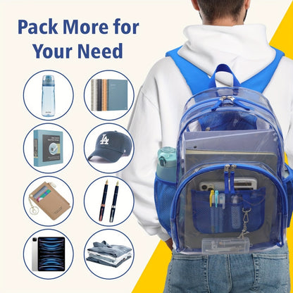 Travel Backpack – PVC, Clear, Transparent, for Travel & Work | Bag Vero – detail view 18