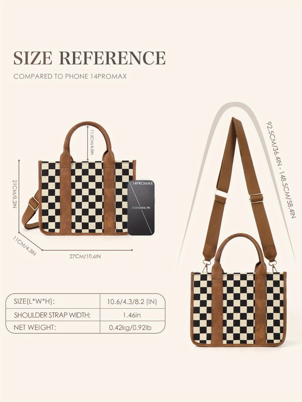 GAINSNS Mini Tote Bag for Women Shoulder Bags Crossbody Bag Handbag Satchel Bag Teacher Handbag - School Work Office Travel Beach