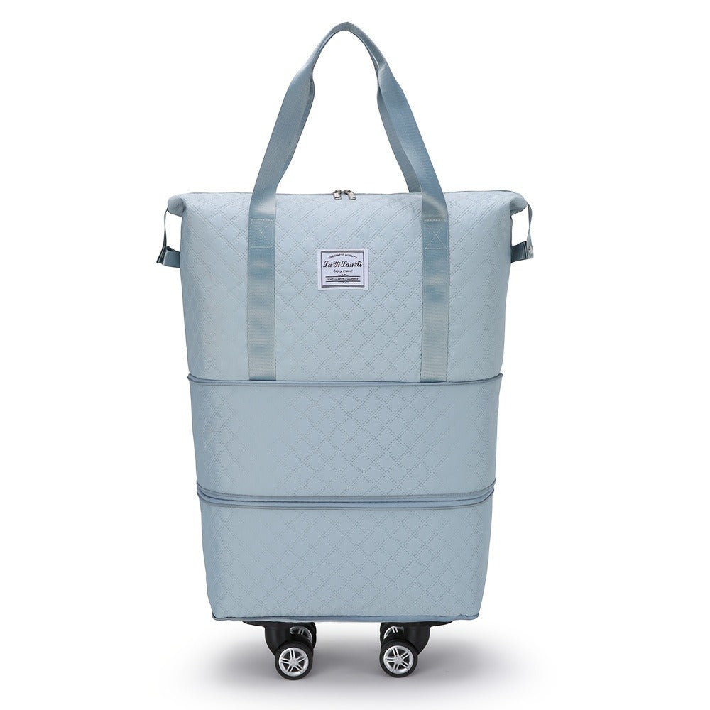 Rolling Duffle Bag with Wheels And Handle, Expandable Travel Duffel Bag Luggage Bag, Foldable Travel Bag with Wheels Rolling Carry on Bags, Large Wheeled Luggage