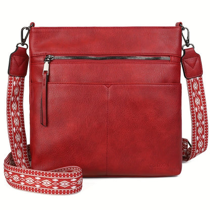 2025 New Fashion Large Capacity Retro Simple Solid Color PU Shoulder Bag Casual Daily Commuting Light Travel Practical Storage Ladies Single Shoulder Crossbody