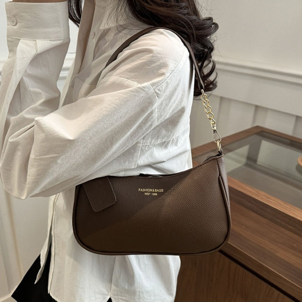 Casual Fashion Single Shoulder Crossbody Bag, Adjustable Shoulder Strap, Elegant Design Underarm Bag, Suitable for Casual, Commuting, And Daily Use, Perfect Gift for Women Returning to School, Party Handbag, Textured End