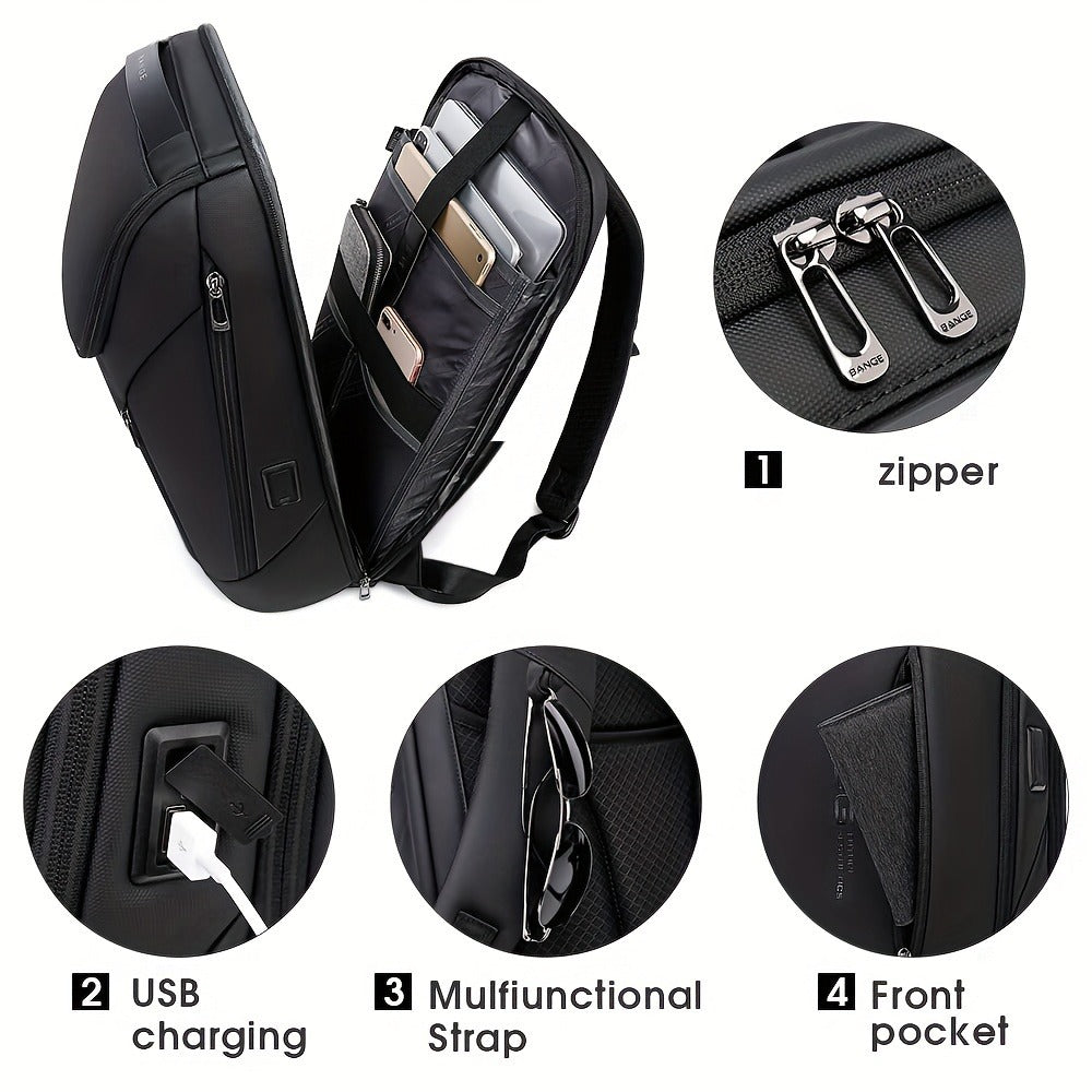 Travel Backpack, Airline-approved Laptop Schoolbag, Outdoor Sports Daypack, Business Men's Laptop Backpack, Large Capacity with Laptop Layer, Portable USB Charging Function, Travel Daily Commuting Sports Bag, Travel Essential