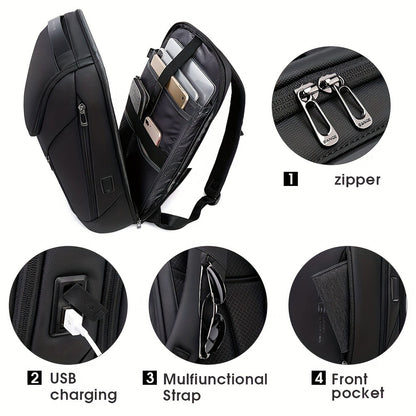 Travel Backpack, Airline-approved Laptop Schoolbag, Outdoor Sports Daypack, Business Men's Laptop Backpack, Large Capacity with Laptop Layer, Portable USB Charging Function, Travel Daily Commuting Sports Bag, Travel Essential